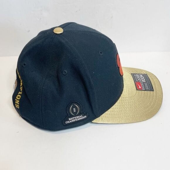Nike Clemson 2016 National Champions Snapback Hat Navy & Gold Adjustable - Picture 2 of 7